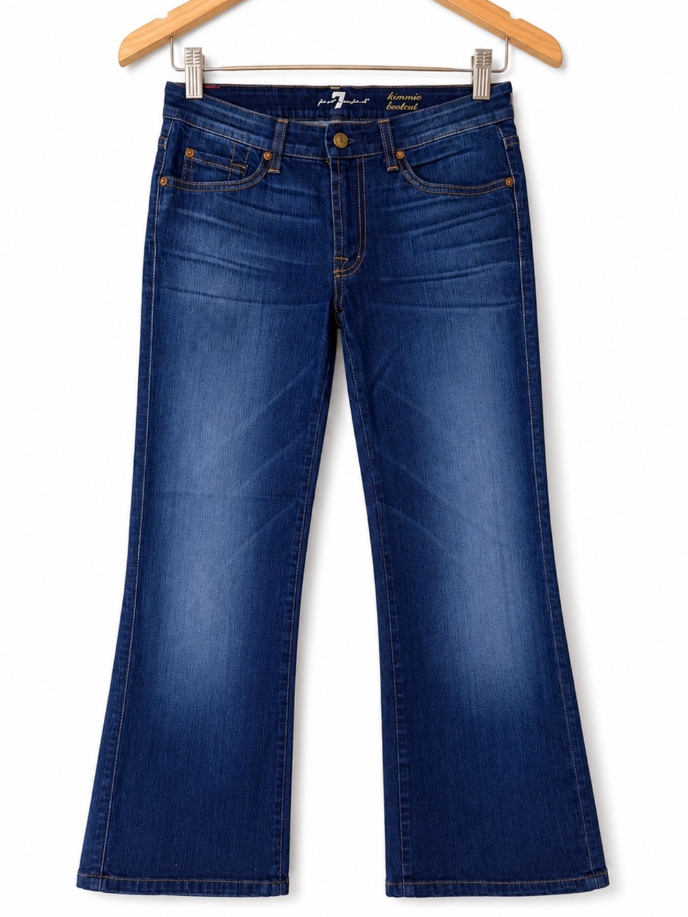 7 For All Mankind Kimmie Bootcut Jeans 27 Made USA Stretch‎ Dark Wash